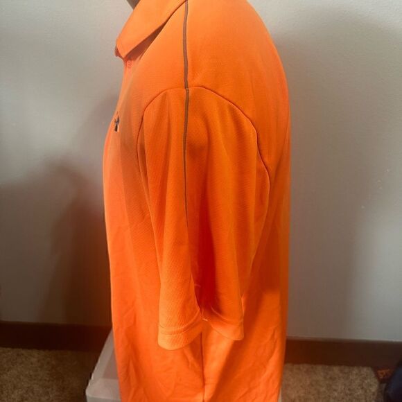 Under Armour HeatGear Mens XXL Orange Short Sleeve Polo - Picture 2 of 5